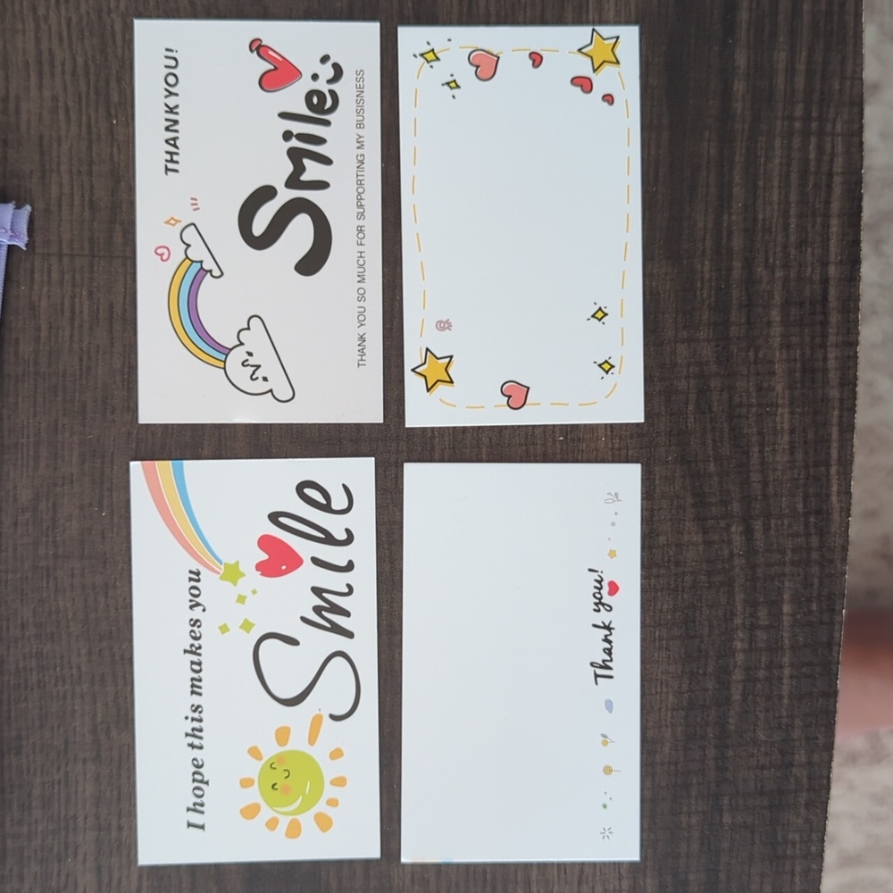 Double Sided Thank You Cards - 50pcs